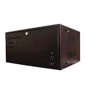 Mini-Rack Parede 5U x 375mm 19 Polegadas Preto Ipec - A2348/PT - A2348/PT
