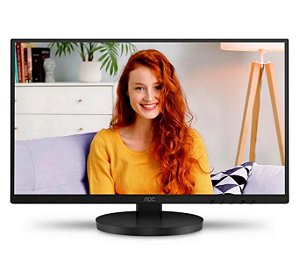 Monitor Aoc Tela 21,5 LED 75Hz 4ms Full HD Preto 1x VGA 1x HDMI - 22B3HMF - com Ajuste de Altura - 22B3HMF