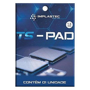 Thermal Pad Almofada Térmica Ts Pad 100x100 x 1.5mm 12.8W/m.K - Implastec PATSPAD15 - PATSPAD15