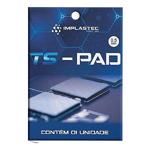 Thermal Pad Almofada Térmica Ts Pad 100x100 x 0.5mm 12.8W/m.K - Implastec PATSPAD05 - PATSPAD05