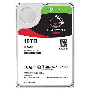 Hard Disk Servidor 10 TB Sata 6 Gb/s Seagate Ironwolf Nas 7200 RPM - ST10000VN000 - ST10000VN000