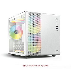 Gabinete Gamer C3tech Aquarius sem Cooler Fan e sem Fonte Lateral em Vidro Branco- MT-G710WH - MT-G680SBK