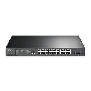 Switch PoE+ Gerenciável L2+ Tp-Link SG3428MP 24 Portas 10/100/1000 Mbps + 4 Portas SFP + 1 Porta Console Rj45 JetStream - Omada - SG3428MP