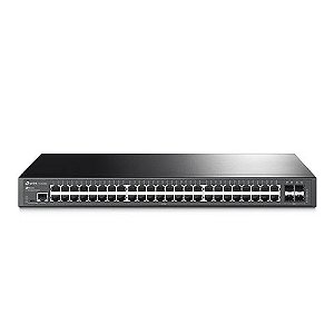 Switch Gerenciável L2+ Tp-Link SG3452 48 Portas 10/100/1000 Mbps + 4P SFP - Montável em Rack - Omada - SG3452