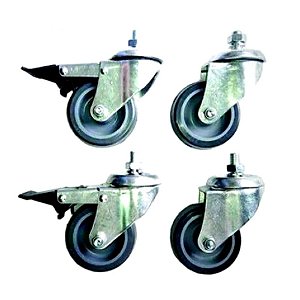 Kit Rodizio para Rack Piso com 4 Peças Até 120kg GForce - 432 - 432