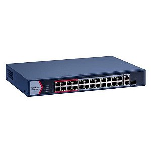 Switch PoE Hikvision DS-3E1326P-EI/M 24 Portas 10/100 +1 Gigabit + 1 Combo RJ45/SFP - DS-3E1326P-EI/M