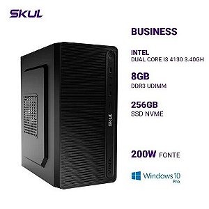 Micro Computador Skul Business B300 Dual Core i3 4130 Memória 8 GB SSD 256GB Windows 10 PRO sem Monitor - B300 243820 - 243820