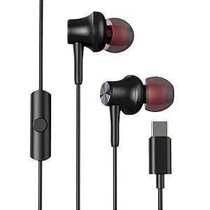 Fone de Ouvido Auricular com Microfone com Plug USB-C Preto Pulse - PH418 - PH418