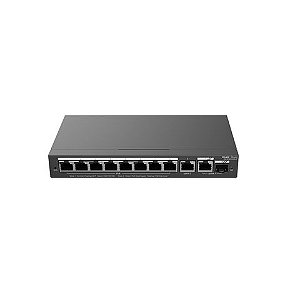 Switch PoE+ Gerenciável L2 Ruijie | Reyee RG-ES210GS-P 8 Portas Gigabit +1 Porta RJ45 +1 Porta Combo com Fonte - RG-ES210GS-P