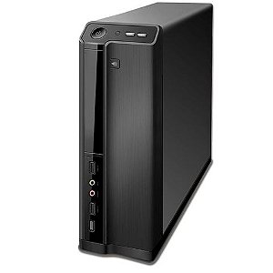 Gabinete Pixxo Slim 1 Baia Preto com Fonte 200W - HTQ562B - HTQ562B