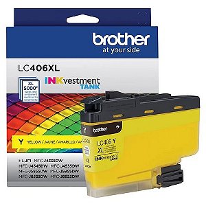Cartucho de Tinta Brother LC406XL Amarelo Original - LC406XLYS - 5.000 páginas para HLJF1, MFCJ4335DW, MFCJ4345DW, MFCJ4535DW, MFCJ5855DW, MFCJ5955DW - LC406XLYS