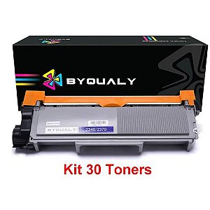 Kit 30 Toner Brother TN2340, 2370 Preto Byqualy Potencial Suprimentos - BQ-TN-2340/2370 - BQ-TN-2340/2370 KIT-140845