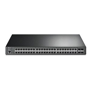 Switch PoE+ Gerenciável L2+ Tp-Link SG3452P 48 Portas 10/100/1000 Mbps + 4 Portas SFP Gigabit + 2 Portas Console - Omada - SG3452P