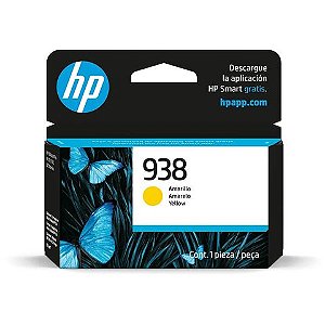 Cartucho de Tinta HP 938 Amarelo Original - 4S6X7PL - 800 páginas para 9110, 9120, 9130, 9720, 9730 - 4S6X7PL