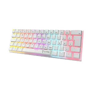 Teclado USB Slim Gamer Clanm Branco Mini Compacto Snow Walker Potencial Suprimentos - 11900 - Vendido Unitário - 11900