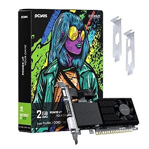 Placa de Video Pcyes Geforce GT610 2GB DDR3 64Bits HDMI DVI VGA - PPE610DR3LPBR - PPE610DR3LPBR