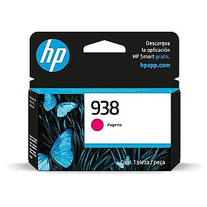 Cartucho de Tinta HP 938 Magenta Original - 4S6X6PL - 800 páginas para 9110, 9120, 9130, 9720, 9730 - 4S6X6PL