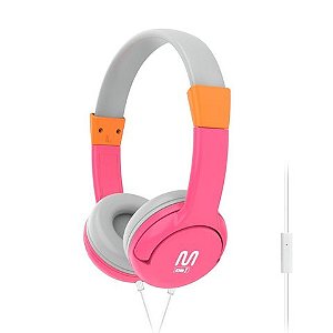 Fone de Ouvido Headset com Microfone com Plug P2/P3 Rosa Kids Multilaser - PH378 - PH378