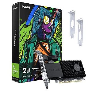 Placa de Video Pcyes GeForce GT710 2GB DDR3 64Bits HDMI DVI VGA - PPET7102GBLP - PPET7102GBLP