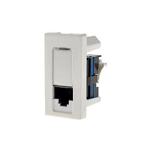 Tomada para RJ45 Cat.5e Lcs² Módulo Embutir Pial Plus+ I Legrand Branco - 615045BC - Autodecapáveis - 615045BC