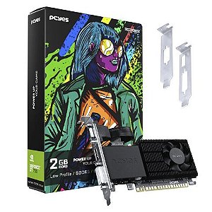 Placa de Video Pcyes GeForce GT730 2GB DDR5 64Bits HDMI DVI VGA - PVGT730GB2PE - PVGT730GB2PE