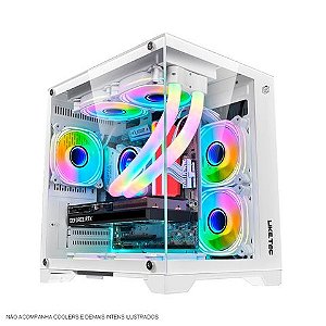 Gabinete Gamer Mad Rock Snow sem Fonte e Cooler Branco Liketec - LC-CB3X2 - MADROCK - 2077 - LC-CB3X2 - MADROCK - 2077