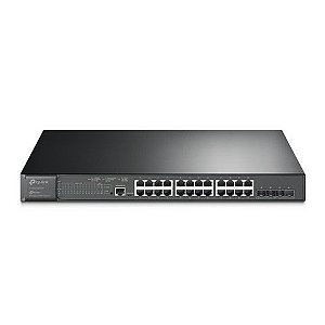Switch PoE+ Gerenciável L2+ Tp-Link SG3428XMP 24 Portas 10/100/1000 Mbps + 4 Portas SFP+ 10G + 1 Porta Console Rj45 JetStream - Omada - SG3428XMP