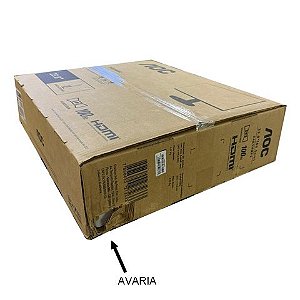 Monitor AOC 24B3HMF2 Tela 23,8 LED Preto com Ajuste de Altura VGA/HDMI - CAIXA AVARIADA - 24B3HMF2