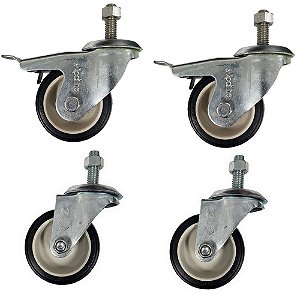 Kit Rodizio para Rack Piso com 4 Peças Até 120kg Legrand - 905880 - 905880