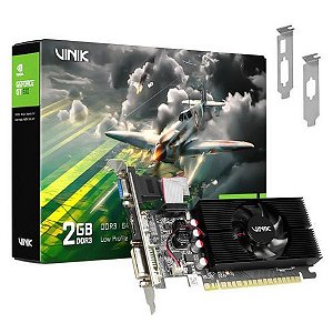 Placa de Video VINIK Geforce GT610 2GB DDR3 64Bits HDMI DVI VGA - GPUVK6102GBLP - GPUVK6102GBLP