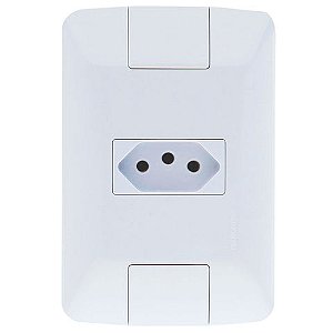 Tomada 2 Pinos + Terra 20A Aria com Espelho 4x2 Branco Tramontina - 57241/013 - 57241/013