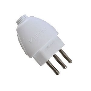 Plug Macho Daneva 3 Pinos Redondo 20 Amperes Branco - DN1616 - Unitário - DN1616
