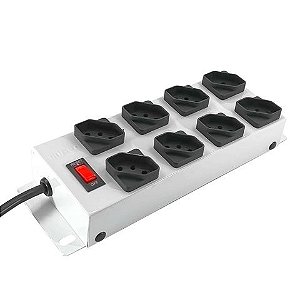 Filtro de Linha Ipec com 8 Tomadas 3 Pinos 10A 1,10 Metros Branco - A2265 - A2265