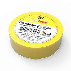 Fita Isolante Autoextinguível Enerbras Amarelo 10 Metros - 1000 - 1000-EAM - AMARELO