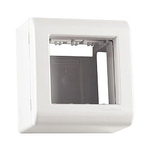 Caixa Sobrepor Padrão + Tampa para 2 Módulos Tramontina LizFlex - 57303/002 - 57303/002