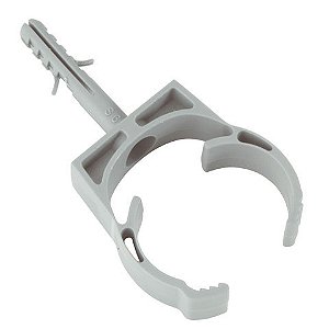 Abraçadeira para Eletroduto Tramontina Plastibox 1/2" Cinza com Bucha 57257/001 - Unitário - 57257/001