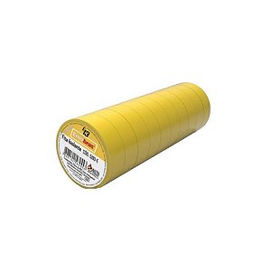 Fita Isolante Autoextinguível Enerbras 5 Metros Amarelo - Pacote com 10 Fitas Isolantes - 500-EAM - 500-EAM
