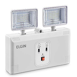 Luminária de Emergência LED Elgin 2000 Lúmens 16W com Bateria Interna Bivolt - 48LEM2KL0000 - 48LEM2KL0000
