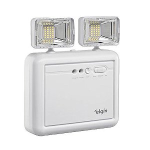 Luminária de Emergência LED Elgin 1200 Lumens 8W com Bateria Interna Bivolt - 48LEM1200PB0 - 48LEM1200PB0