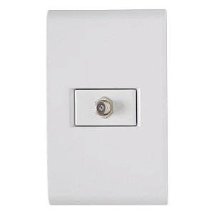 Tomada Conjunto 4x2 1 Modulo Saída para Cabo Tv Sat Tramontina Liz Branco - 57170/017 - 57170/017