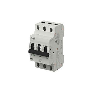 Disjuntor 50 Amperes 3 Polos Curva C Enerbras - DT3-E3C50 - Vendido Unitário - DT3-E3C50