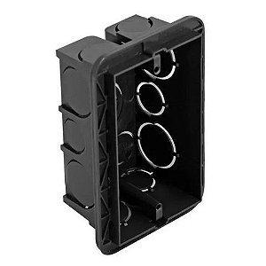Caixa de Embutir 4X2 PVC Preto Pial Plus I Legrand 689044 - Unitário - 689044
