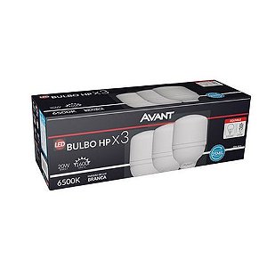 Lâmpada Led Bulbo 20 Watts A60 Branco E27 Bivolt 6500K Avant - Caixa com 3 Lâmpadas - 289211474