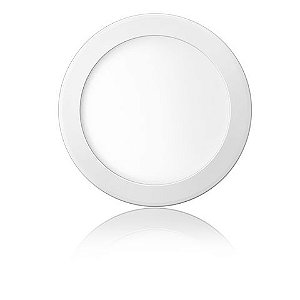 Luminária Plafon 12W LED 2700k Redondo 167x25mm de Embutir Bivolt Elgin - 48D12WERBM00 - 48D12WERBM00