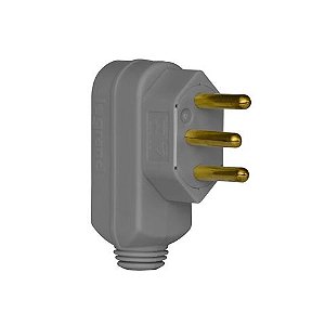 Plug Macho Legrand I Pial 3 Pinos Redondo 10 Amperes Cinza - 615921 - Unitário - 615921