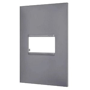 Espelho 4x2 para 1 Módulo Horizontal Pial Plus+ I Legrand Cinza - 618501CZ - sem Suporte - 618501CZ