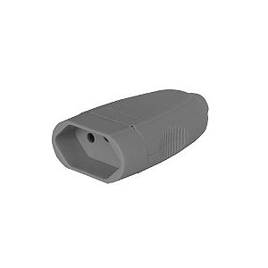 Plug Fêmea Legrand I Pial 3 Pinos Redondo 10A Cinza - 615975 - Unitário - 615975