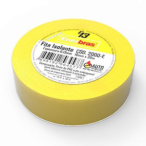 Fita Isolante Autoextinguível Enerbras 20 Metros Amarelo - Unitário - 2000 - 2000-EAM - AMARELO