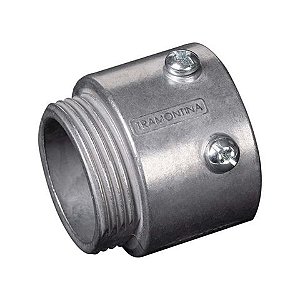 Conector para Condulete Reto 1.1/2" sem Rosca Flexor Alumínio Tramontina - 56126/025 - Vendido Unitário - 56126/025