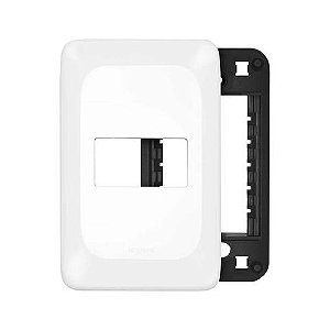 Espelho 4x2 para 1 Módulo Pial PoP I Legrand Branco - LGP21 - com Suporte - LGP21